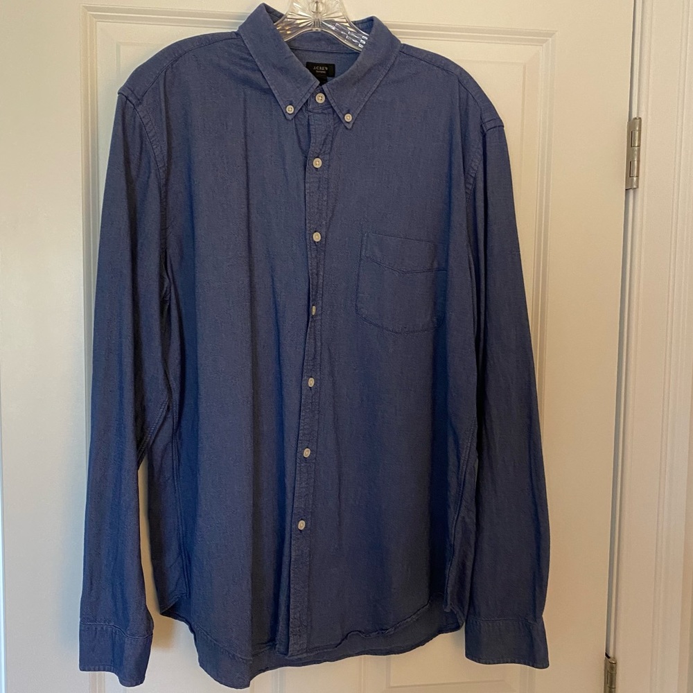 Men’s XL J Crew dress Shirt - denim blue